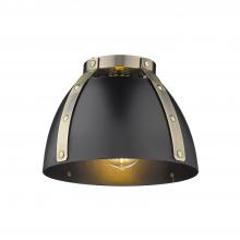  6928-FM AB-BLK - Aldrich AB Flush Mount in Aged Brass